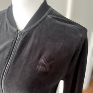 PUMA Women’s Black Vintage Velour Track Jacket Size Large